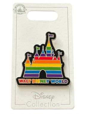Walt Disney World Rainbow Fantasyland Castle Pin NWT